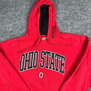 Scarlet‎ & Gray Hoodie Mens XL Red Buckeyes Pullover Graphic College Spellout
